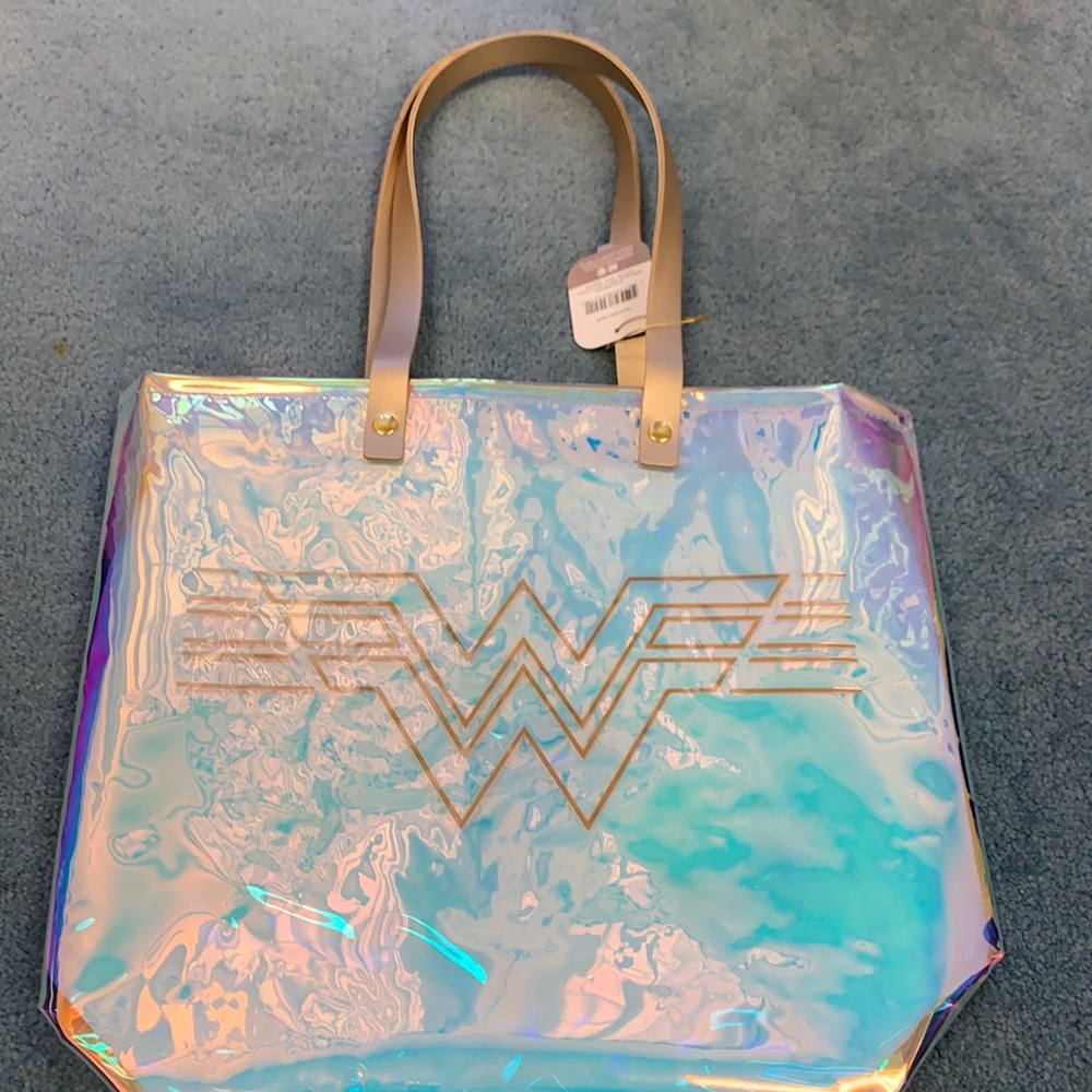 Brand new Wonder Woman holographic tote bag